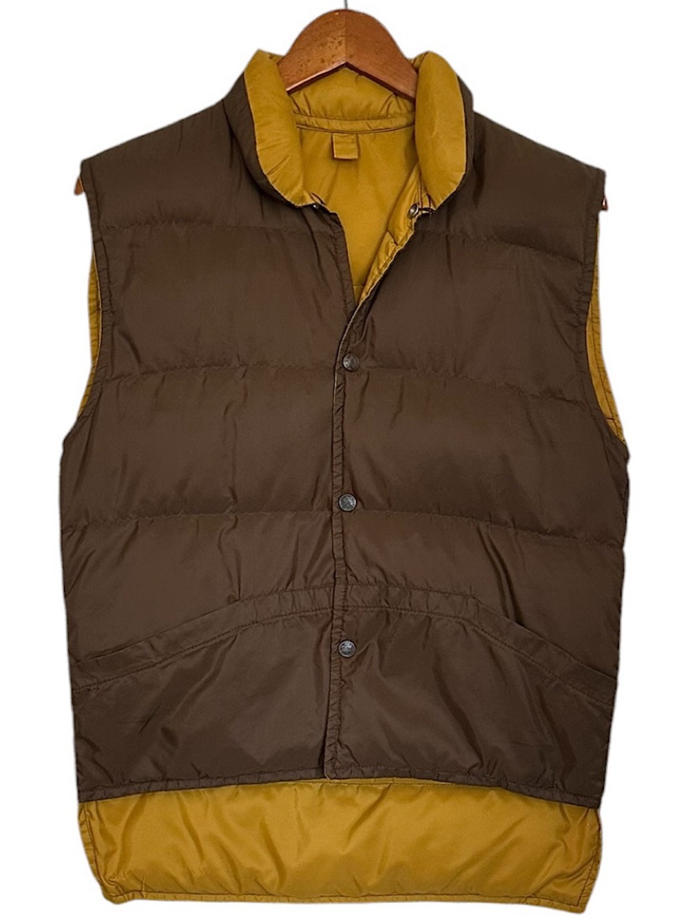 Vintage Hansa Branta By Stearns Vest Men’s Small Brown Goose Down Reversible